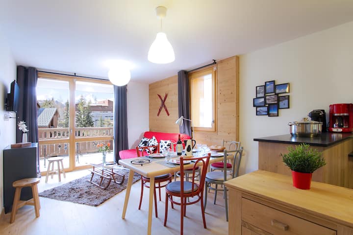 Op 100m Van De Ski Piste, 3e Verdieping, Uitzicht Bergen, Zwembad, Sauna, Hammam, Balkon, Parkeren - L'Alpe d'Huez