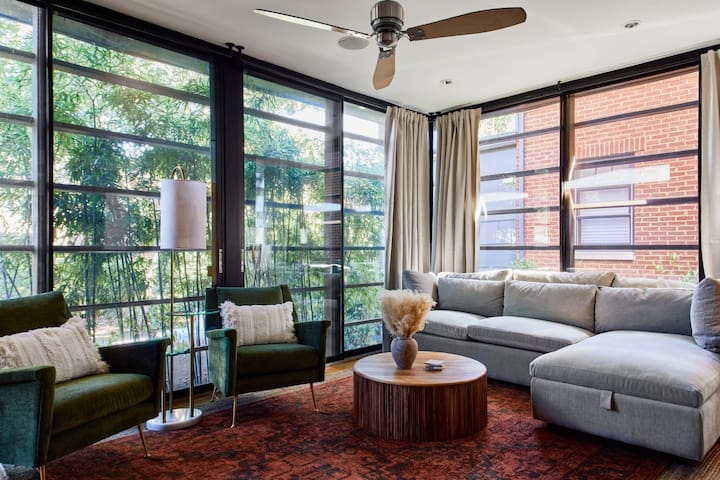 Chic 4BR with Fenced Yard, Walk to Dining, Parking