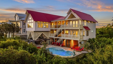 Family Beachfront Oasis ~ Great Ocean View ~ Pool