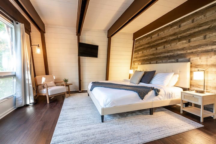 Master bedroom on second level.  Note: there is a small loft area on this level, but there is a separate door into the bedroom for privacy.