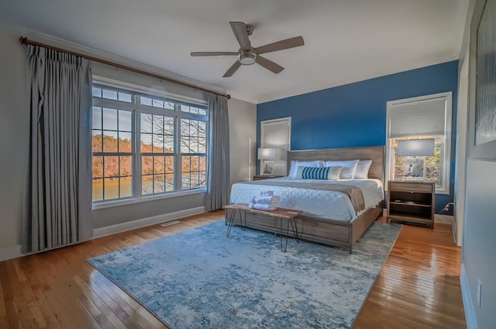 Master Bedroom with stunning views of Smith Lake