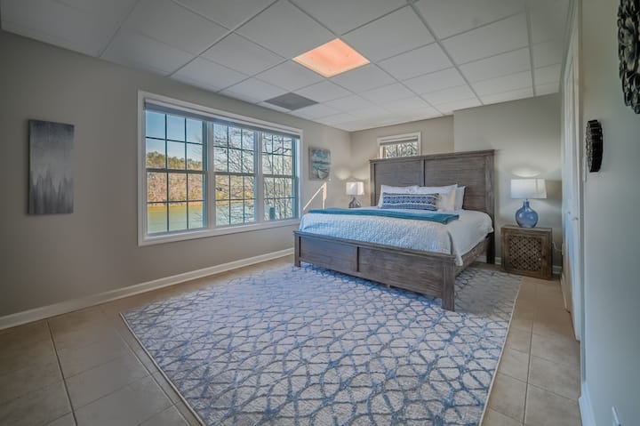 Lower-Level King Bedroom even has amazing lake views.  Very large.