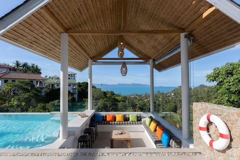 Luxury Sea View Jungle Beach Villa Walk to Beach