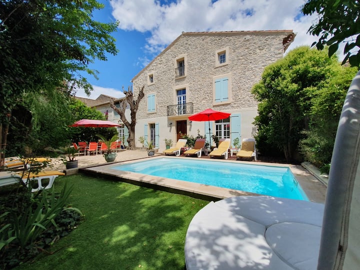 Charming house with private pool in Olonzac
