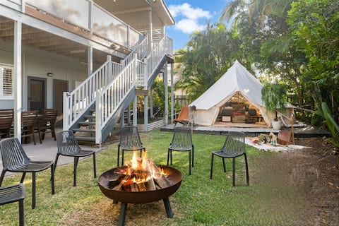 Stunning Beach House, Glamping Tent, Outdoor Movie