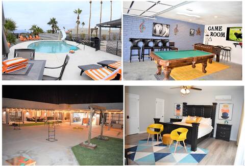 Mansion- Pool, Spa, Game Room, Casita, Fire Table