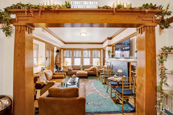 Twin Lions Lodge • Private Hotel w/ Speakeasy