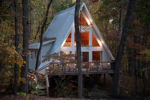 Tree Loft Rock Spa Fire Boulder Buffalo River