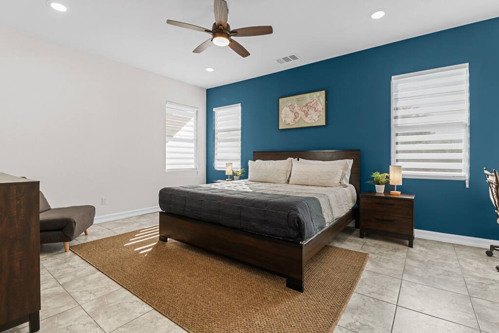 Master Bedroom with a KING Size Bed.