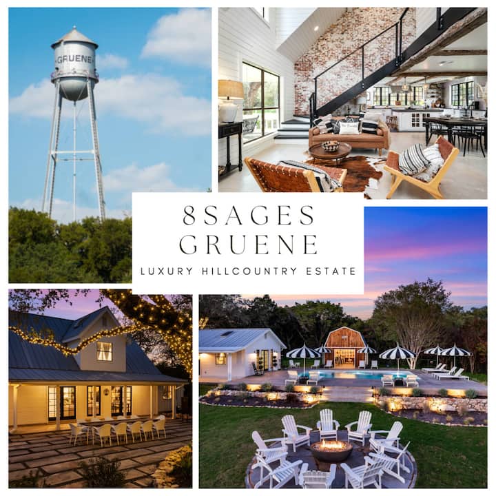 8sages-gruene*luxury Getaway* Accommodates 18 - New Braunfels, TX