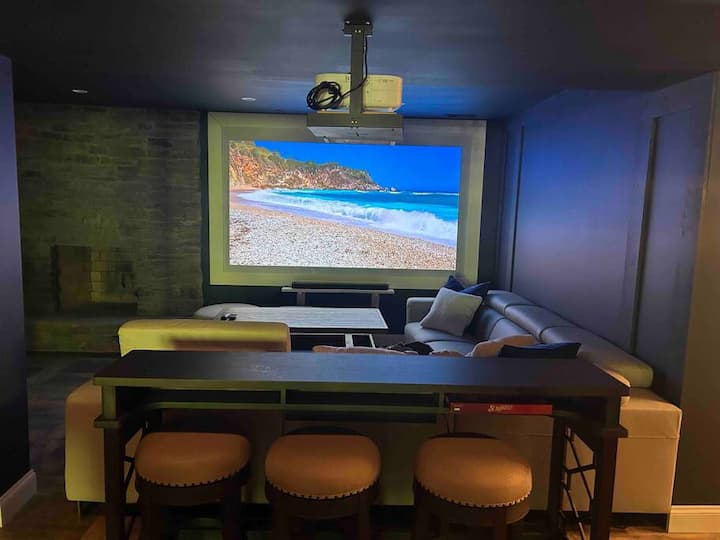 The Mine Entertainment Space with Movie Viewing Area