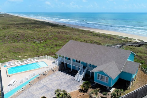 Beachfront home, private pool, private boardwalk