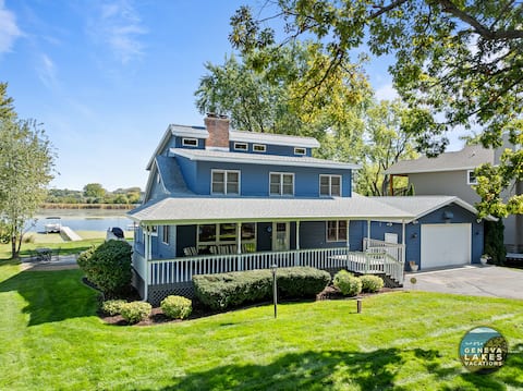 Waterfront Home |Lake Delavan |Pier |Fire Pit