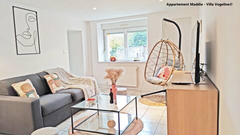 Duplex 4*: SAUNA, near forest + Vosges canal