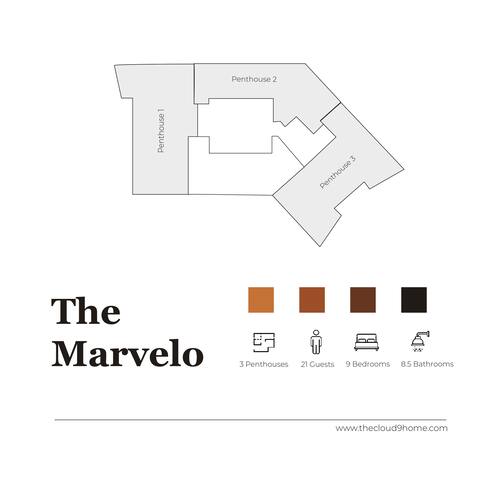 3 Penthouses, 1 Floor, Group Stay, Sleeps 21 gallery image 5