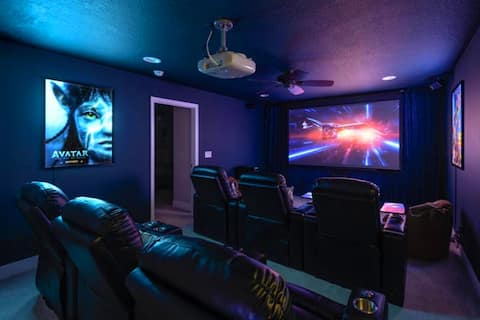 Popular Airbnb listing: #1 Rated Mansion • Heated Pool/Spa • Theater • Gym in Ballast Point