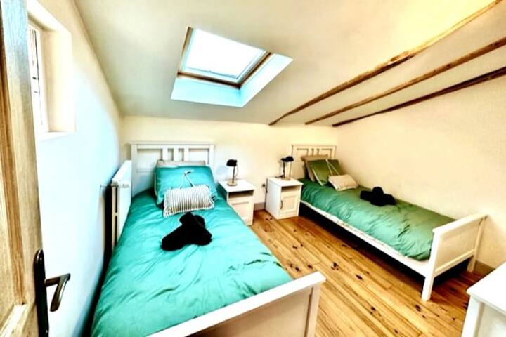 Esta habitación cuenta con 2 camas individuales y cómodas