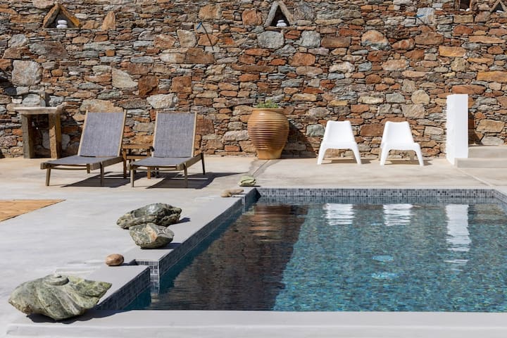 Ormos seaside villa A with private pool