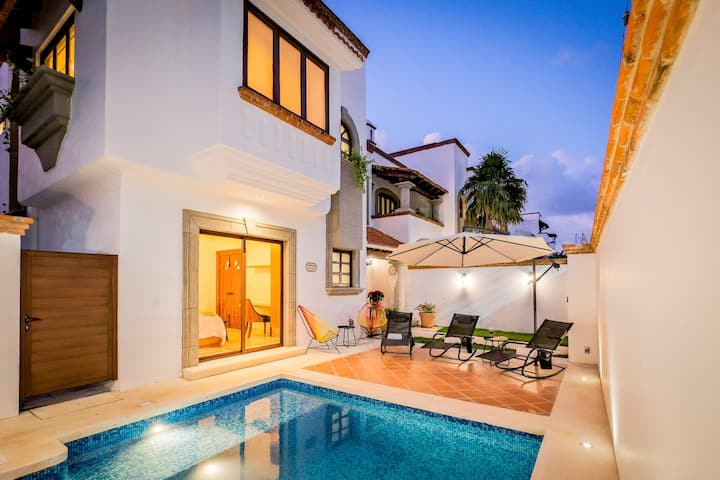 Private Pool Villa Downtown | Smart Tvs W/netflix - Cancún