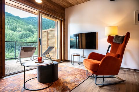 Airbnb performant: 4 to 5 people | New, garage, terrace, elevator à Saint Chaffrey