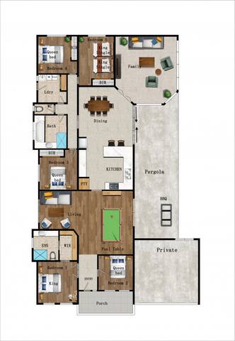 Spacious 5BR House in Hallam Netflix WIFI BBQ gallery image 5