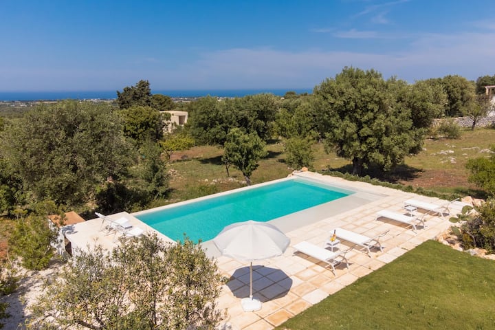 New Villa Filara With Sea View Pool - Apulia