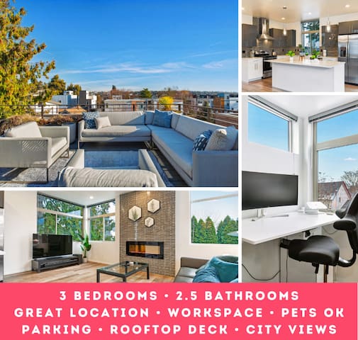 Luxe 3Bdr Home | Parking | Roof Oasis | City Views gallery image 3