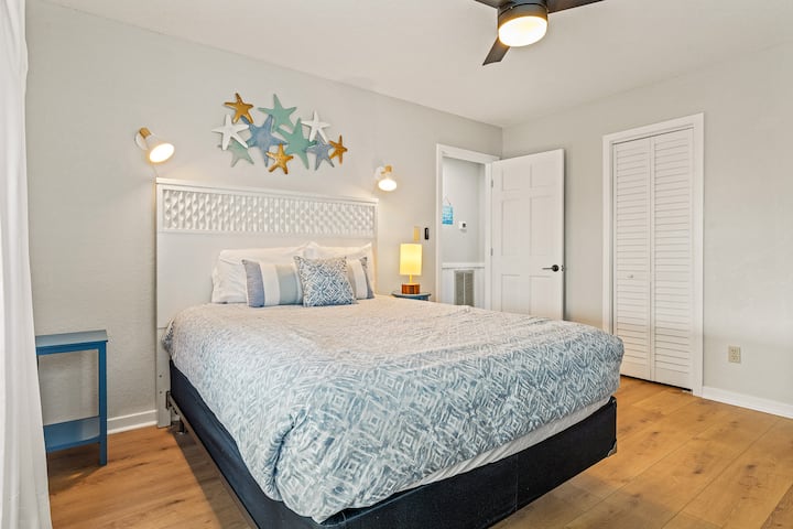 Queen Bedroom on Second Level with Deck Access