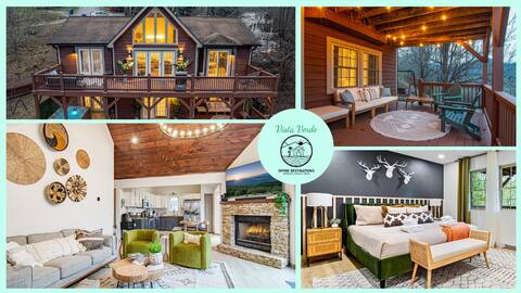 Pet friendly Stunning Mtn Cabin~Mtn Views~Hot Tub