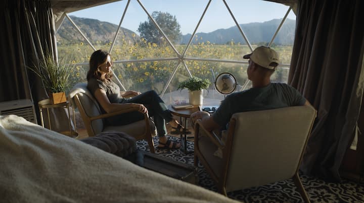 Couple enjoying the privacy of Dome 2