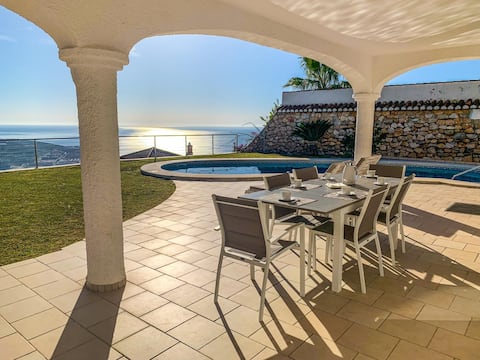 Successful Airbnb property: Luxurious villa with sea and Sierra Nevada views in Salobreña