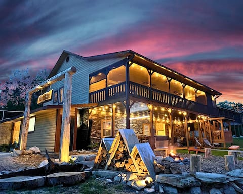 Lakefront, covered dock, HotTub, firepits, sxs