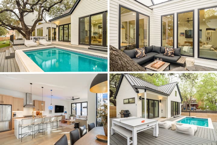 Luxe Poolside Retreat w/ Guest House & City Views