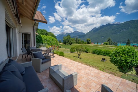 Between lake and mountains