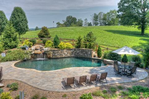 Private Mountain Oasis with Heated Waterfall Pool!