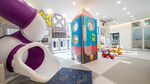 Let's have fun, room, c101 (2 rooms, 2 bathrooms, individual pool, jungle gym, karaoke)