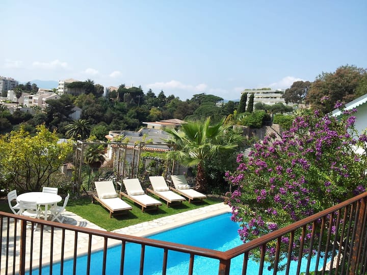 Villa Oasis Vue Mer Avec 4 Chambres Piscine Jardin - Cannes