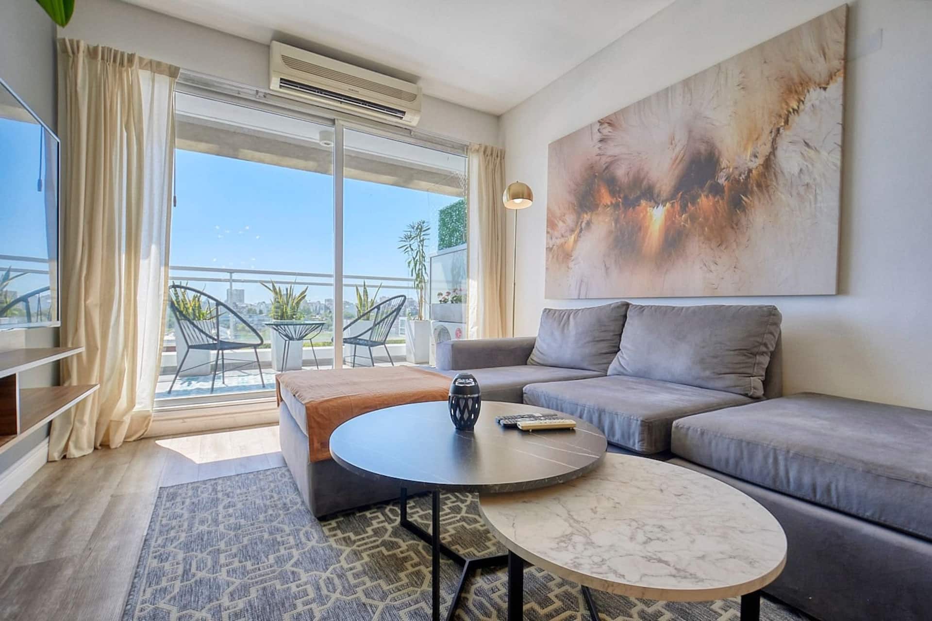 Apartamento de 3 quartos com varanda, piscina e área de churrasco em Palermo