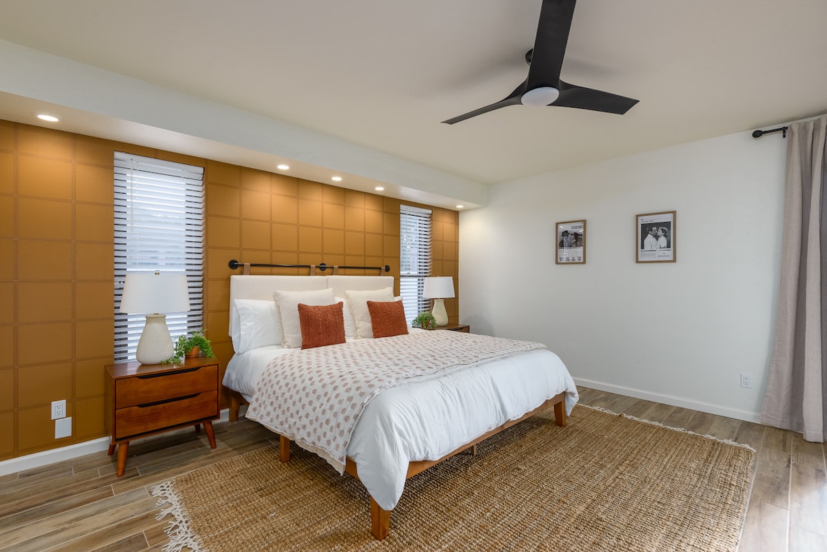 Მთავარი საძინებელი, საწოლი 193 × 203 სმ