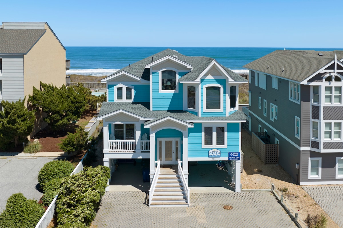 Carolina Dream: Oceanfront, Pool, Spa, Rec Room