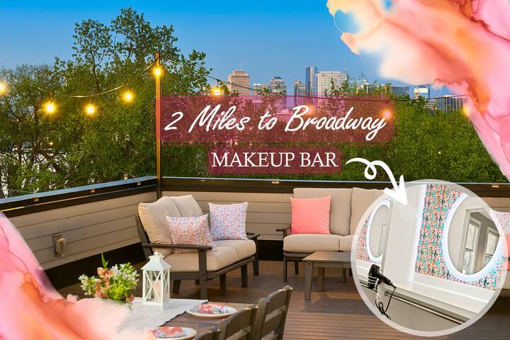 Great for Gatherings | Rooftop Views + Make Up Bar