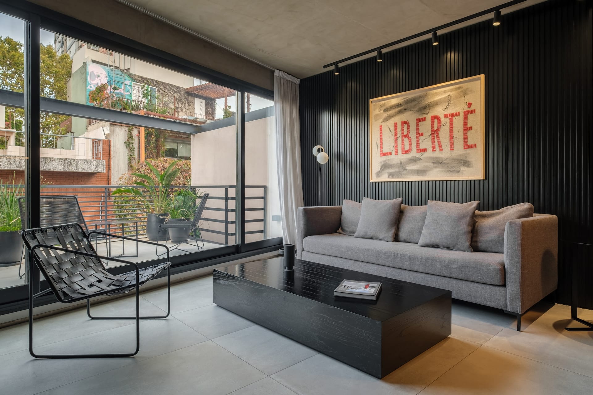Apartamento de 1 quarto com varanda grande em Palermo