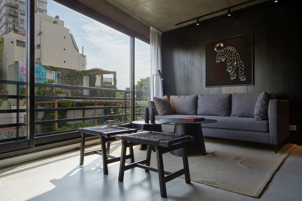 Apartamento duplex de 1 quarto com terraço privativo no Palermo