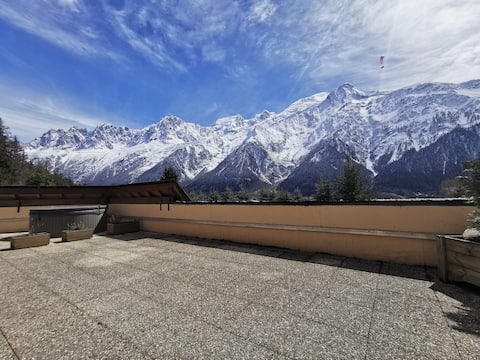 Betulle 2 – Large terrace facing Mont Blanc