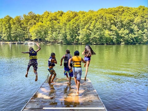 Private Dock · 6BR Lakefront Estate · Sleeps 18