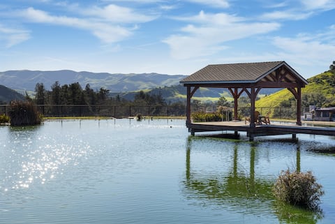 Views & private pond!