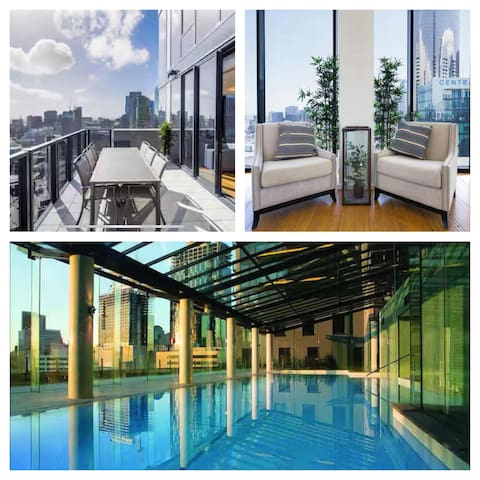 Duplex Penthouse by Casino & MCEC with 2 Balconies