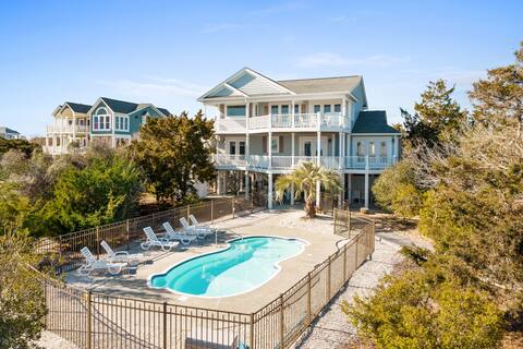 Genuine on Holden Beach, heated pool, ocean front