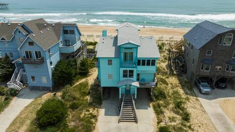 6BR Oceanfront w easy Beach Access, pool, hot tub