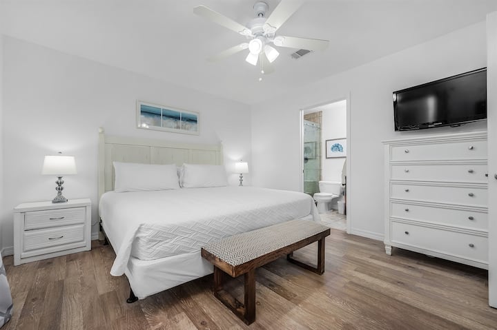 Master bedroom with private bathroom